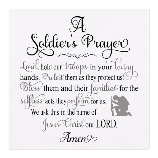 Patriotic Quilt - A Soldier's Prayer, Americana Fabric, Veteran Gift, Military, Retired, VA, Quilting, Crafts, Cotton