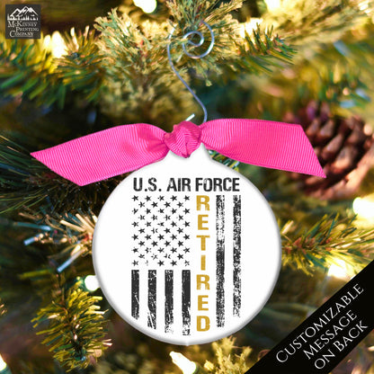 Air Force Ornament - Military, Christmas, Veteran, USAF, Retired, Gift