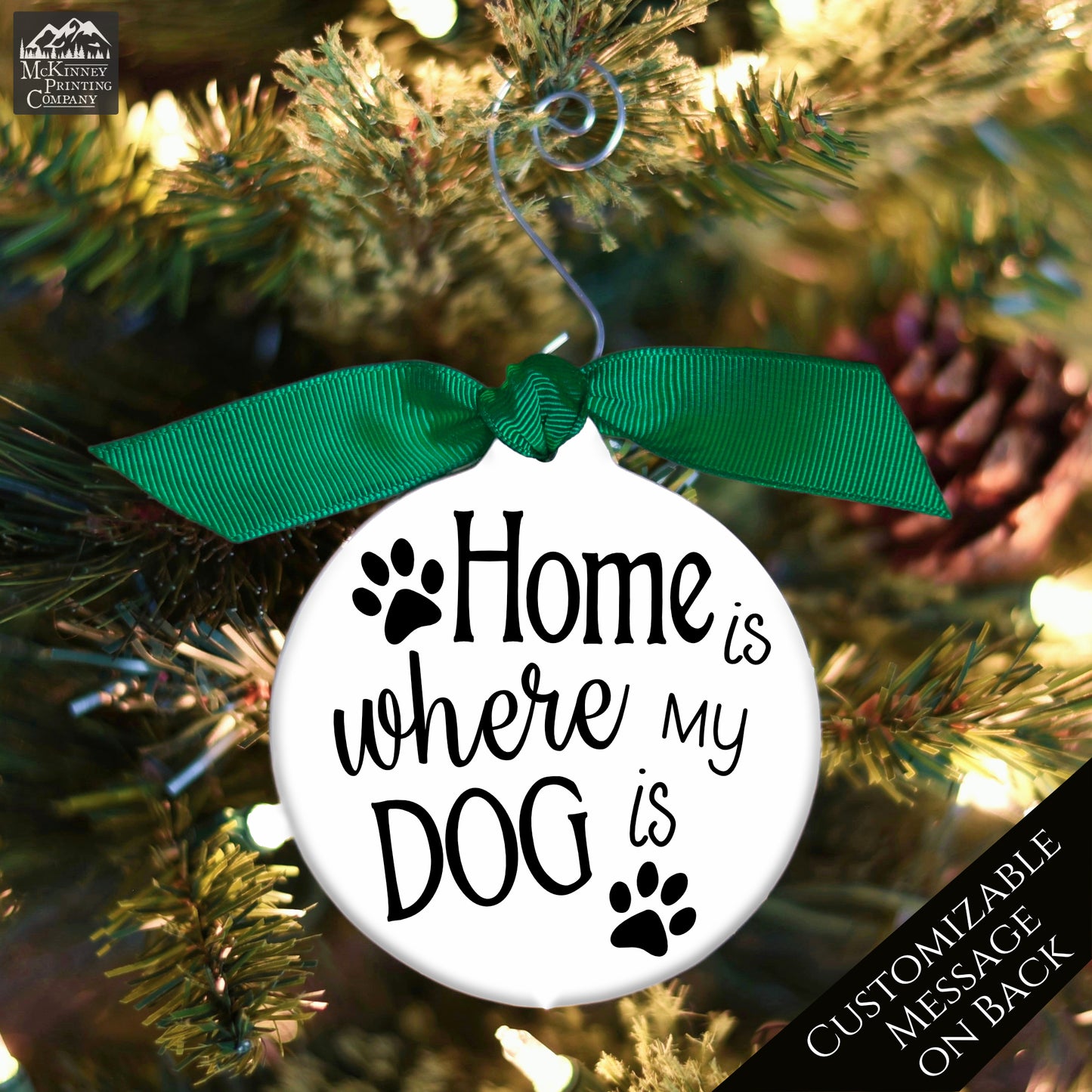 Dog Ornament - Pet, Christmas Gift, Tree Décor, Custom Gift, Ceramic