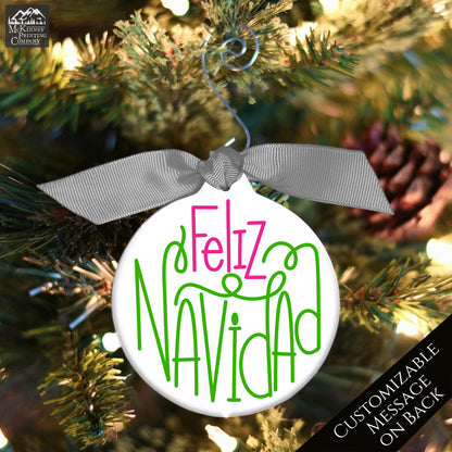 Decoracion Navidad - Christmas Ornament, Feliz Navidad, Custom