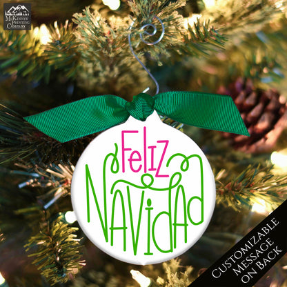 Decoracion Navidad - Christmas Ornament, Feliz Navidad, Custom