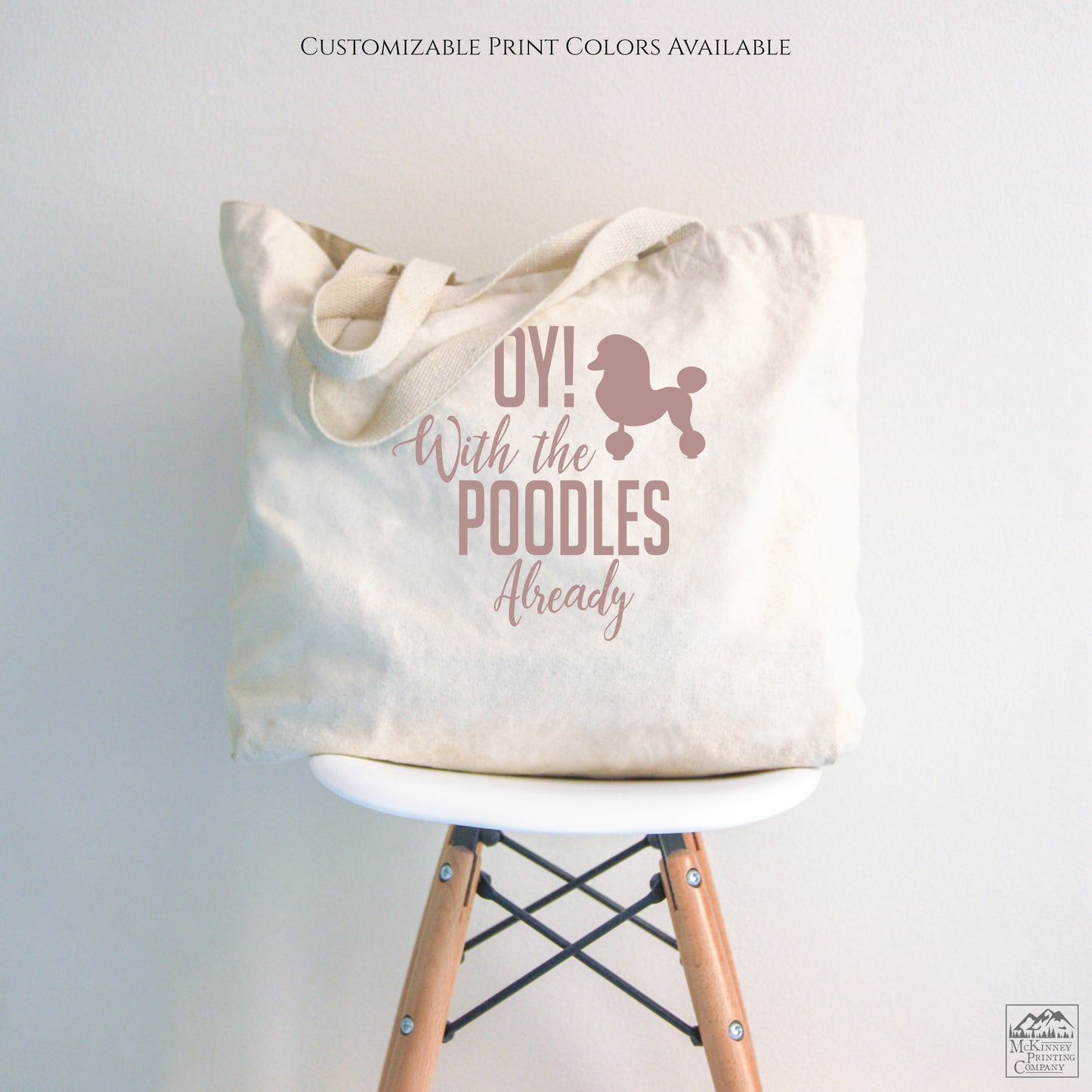 Gilmore Girls - Canvas Tote Bag with Zipper, Oy with the Poodles Already, Fabric Shoulder Bag