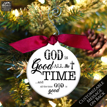 Christian Gifts - Religious Ornament, God is Good, Custom, Family Gift