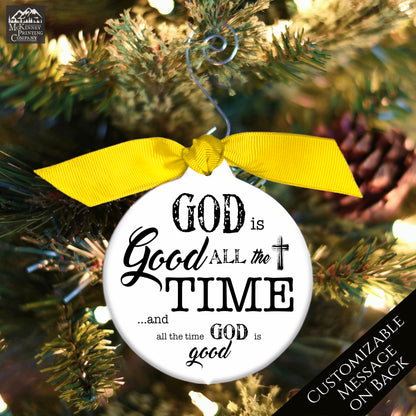 Christian Gifts - Religious Ornament, God is Good, Custom, Family Gift