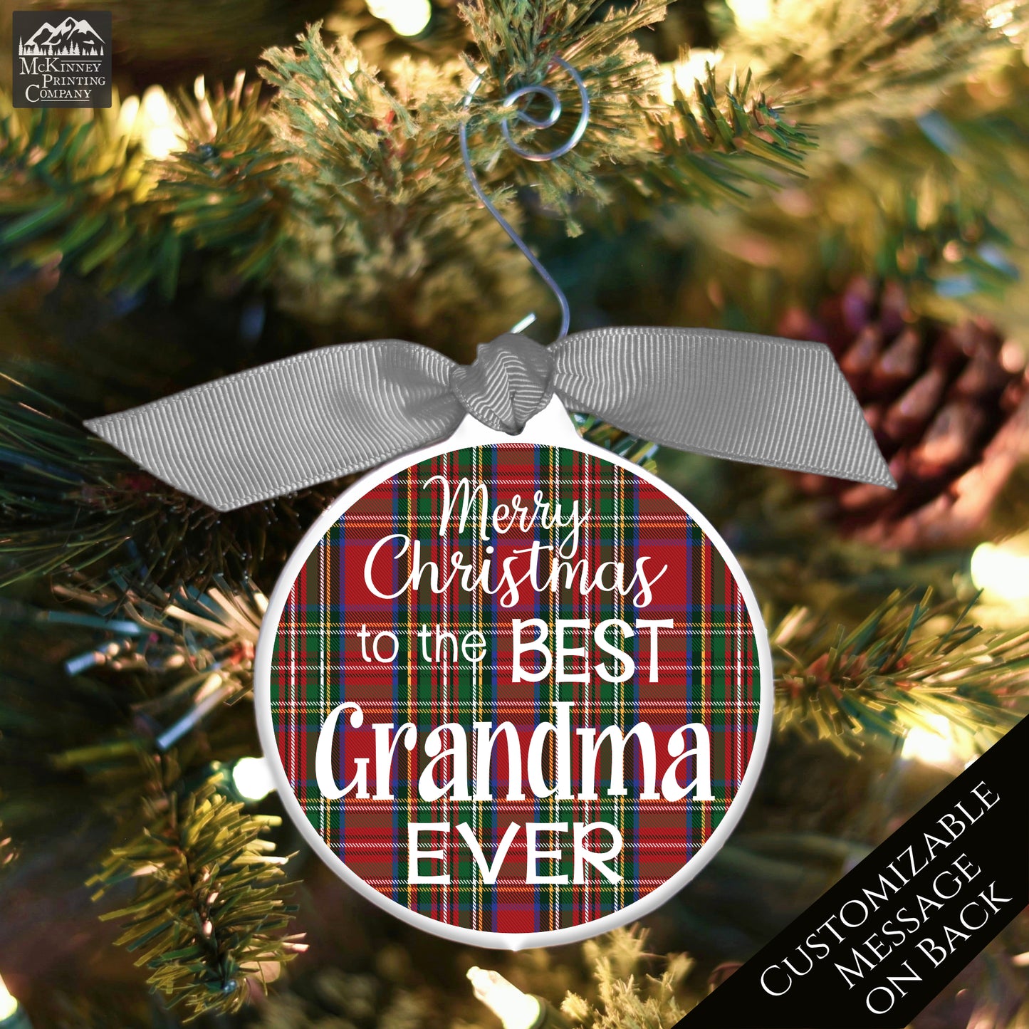 Grandma Ornament - Christmas Gift, Great Grandma, Custom Message