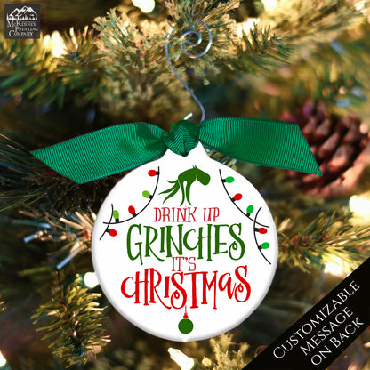 Grinch Christmas Ornament - Personalized, Funny, Secret Santa Gift