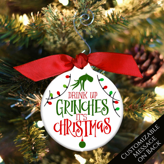 Grinch Christmas Ornament - Personalized, Funny, Secret Santa Gift