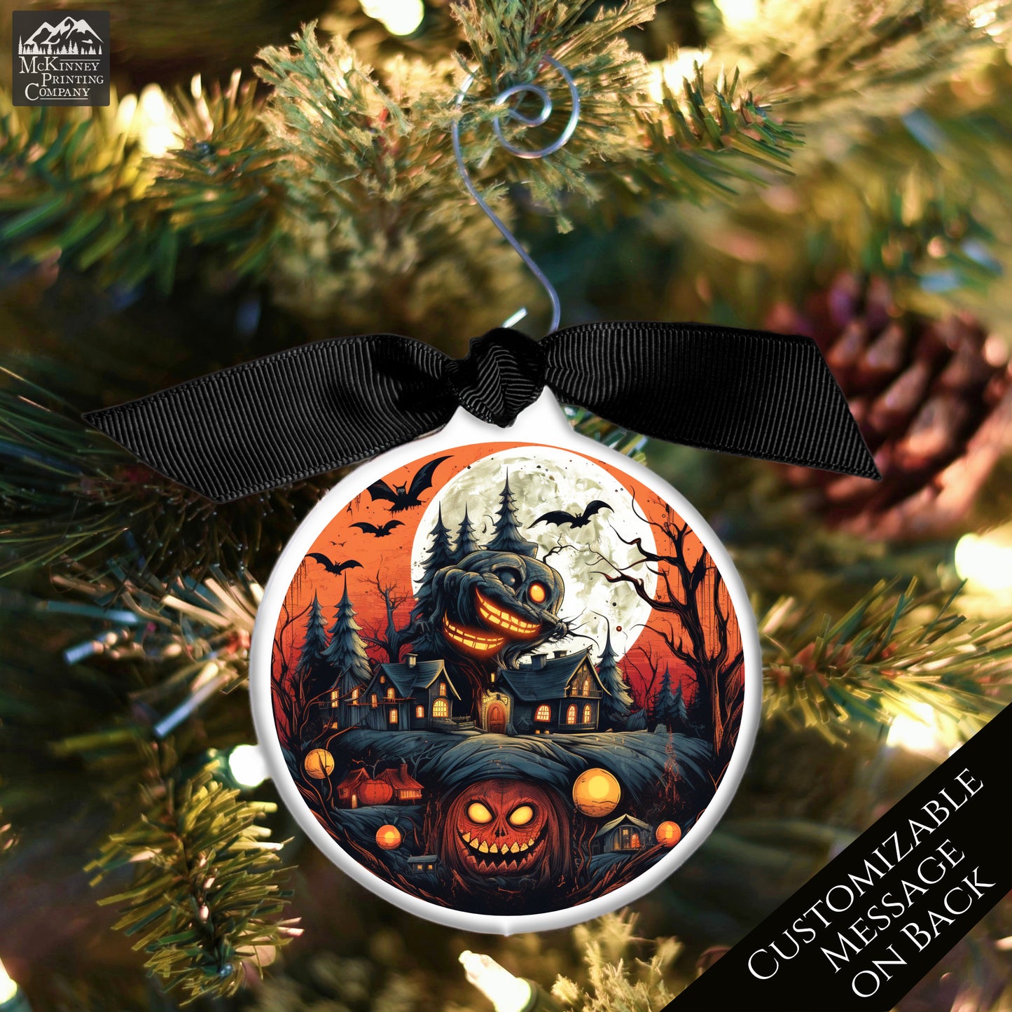 Horror Christmas Ornament - Halloween, Pumpkin, Custom Gift