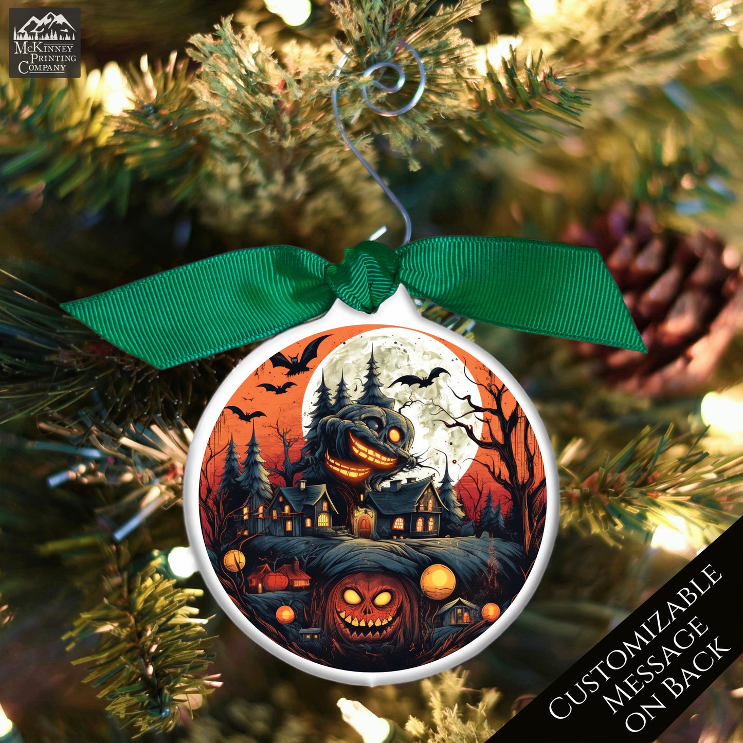 Horror Christmas Ornament - Halloween, Pumpkin, Custom Gift