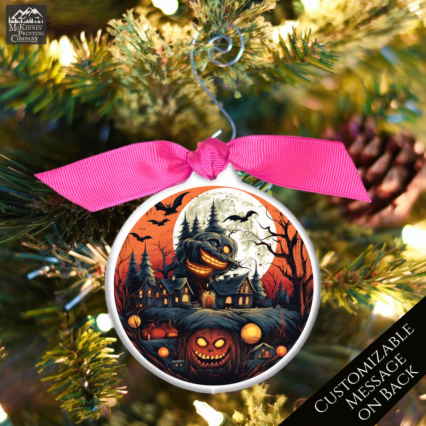 Horror Christmas Ornament - Halloween, Pumpkin, Custom Gift