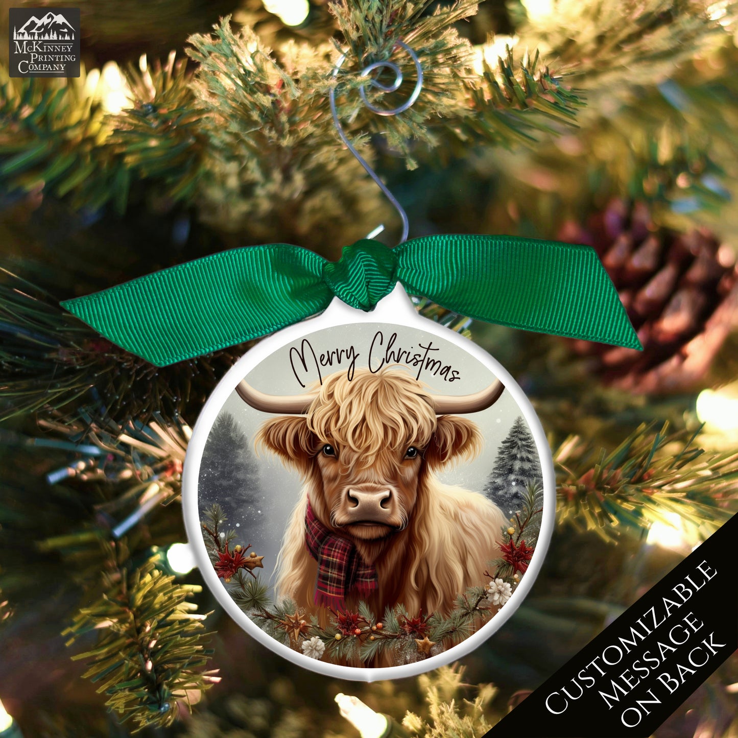 Highland Cow Ornament - Custom Custom Gift, Farmhouse, Personalized