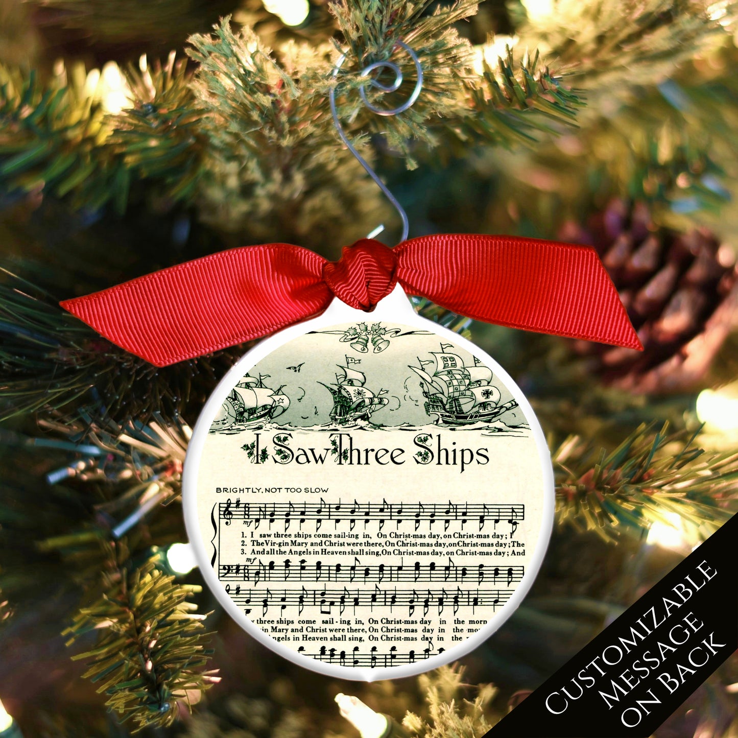 Christmas Sheet Music - Ornaments, Lyrics, Song, I Saw Three Ships