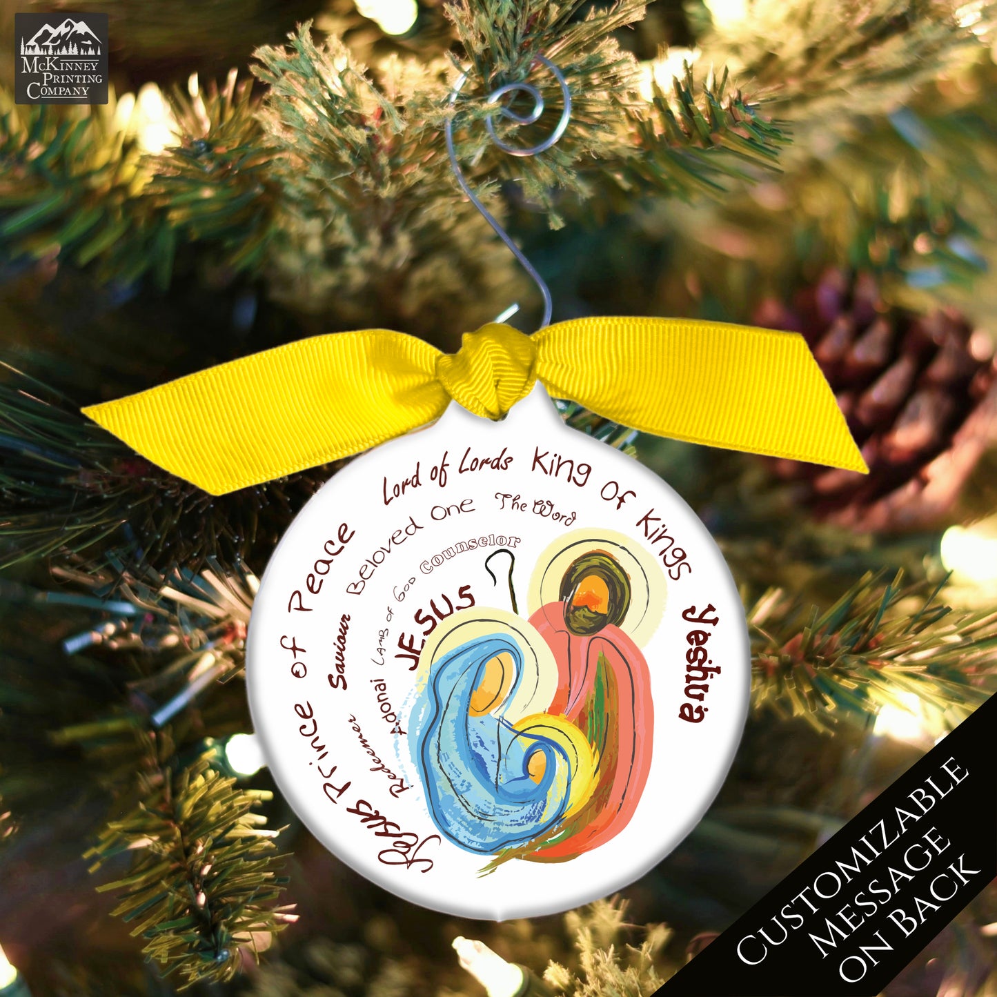 Baby Jesus Ornament - Mary, Joseph, Nativity Ornament, Christmas Ornament, Christian