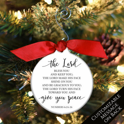 May the Lord Bless You and Keep You - Christmas Ornament, Numbers 6:24-26