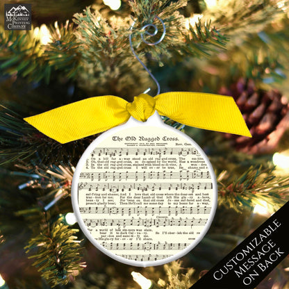 Old Rugged Cross - Christmas Ornament, Lyrics, Vintage Sheet Music