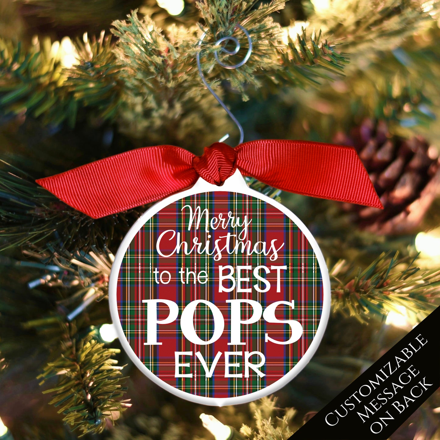 Pops - Christmas Ornament, Father, Grandpa, Papa - Custom, Personalized