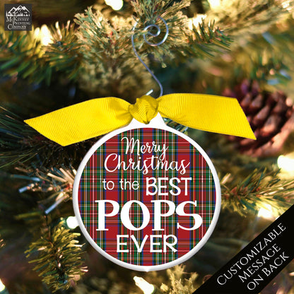 Pops - Christmas Ornament, Father, Grandpa, Papa - Custom, Personalized