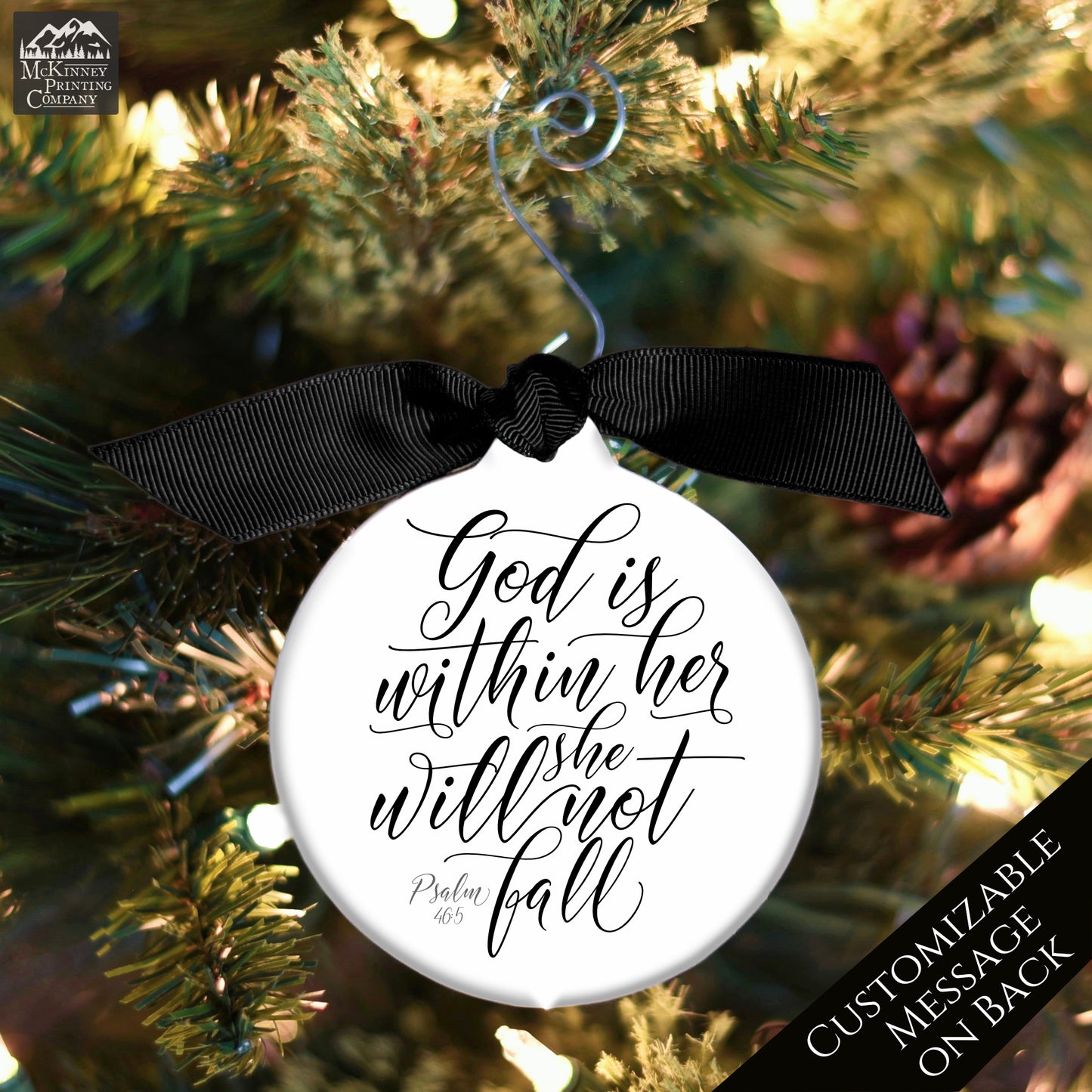 God is Within Her - Christian Ornaments, Scripture, Woman, Psalm 46:5