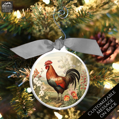 Chicken Ornament - Rooster Décor, Rooster Paining, Christmas Gift