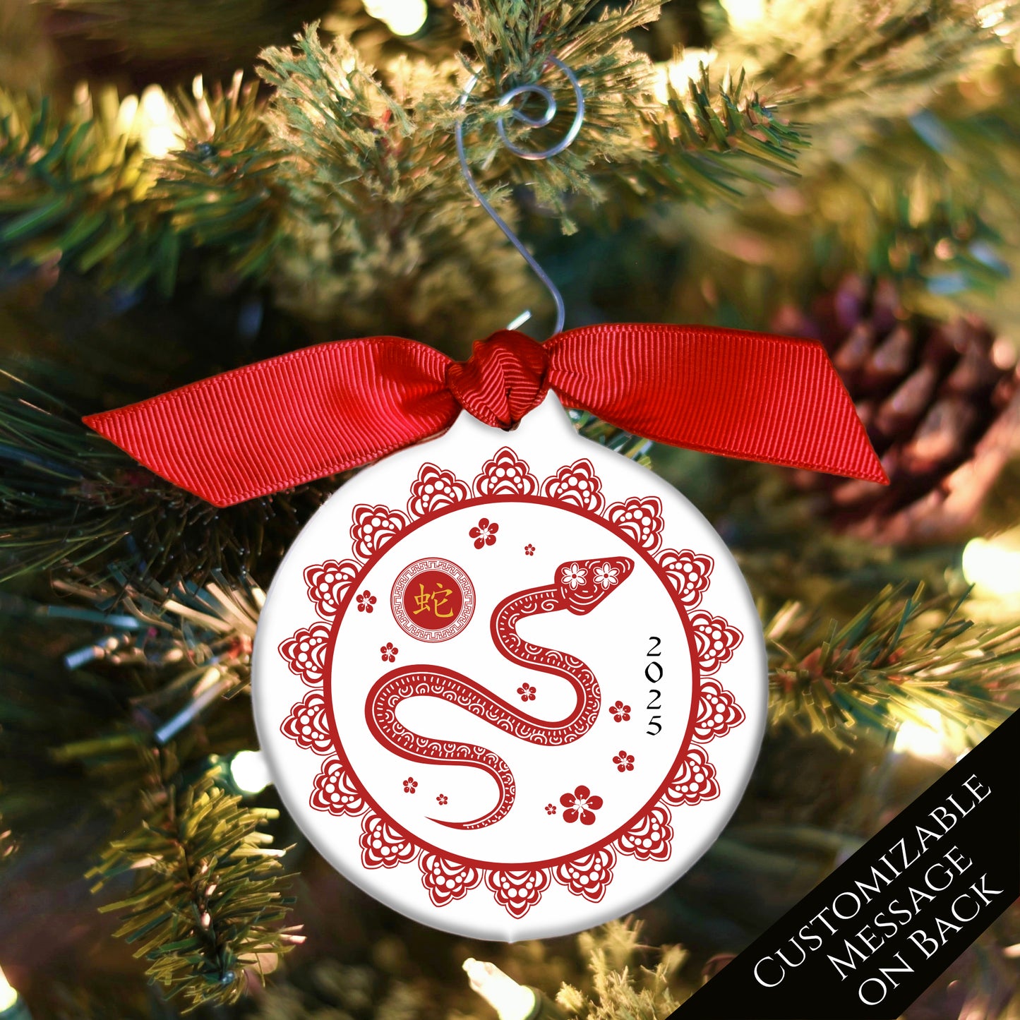 Chinese New Year - Christmas Ornament, Year of the Snake, Zodiac