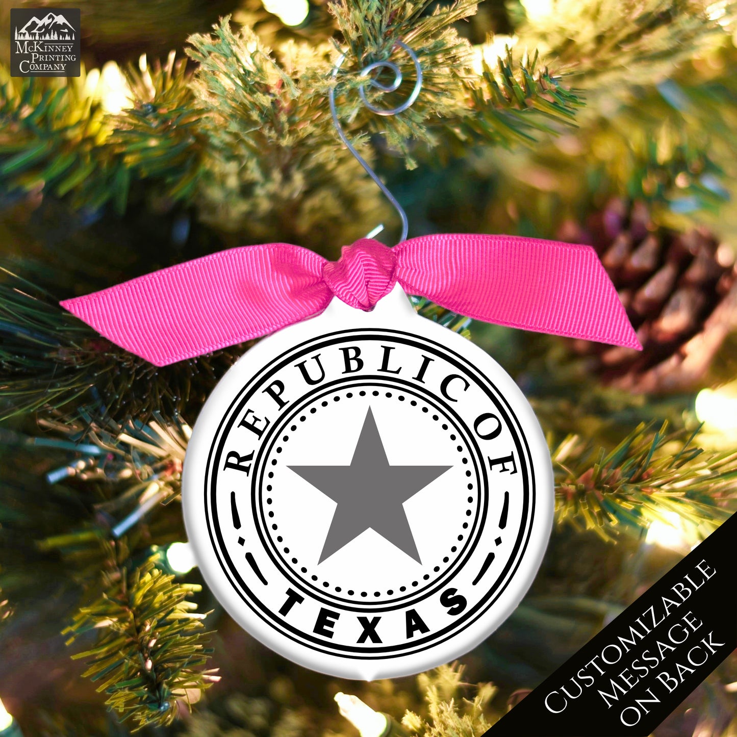 Texas Ornament - Texas Gifts, Christmas, Republic of Texas, Seal