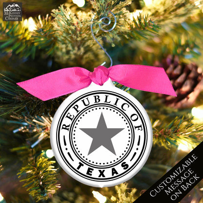 Texas Ornament - Texas Gifts, Christmas, Republic of Texas, Seal