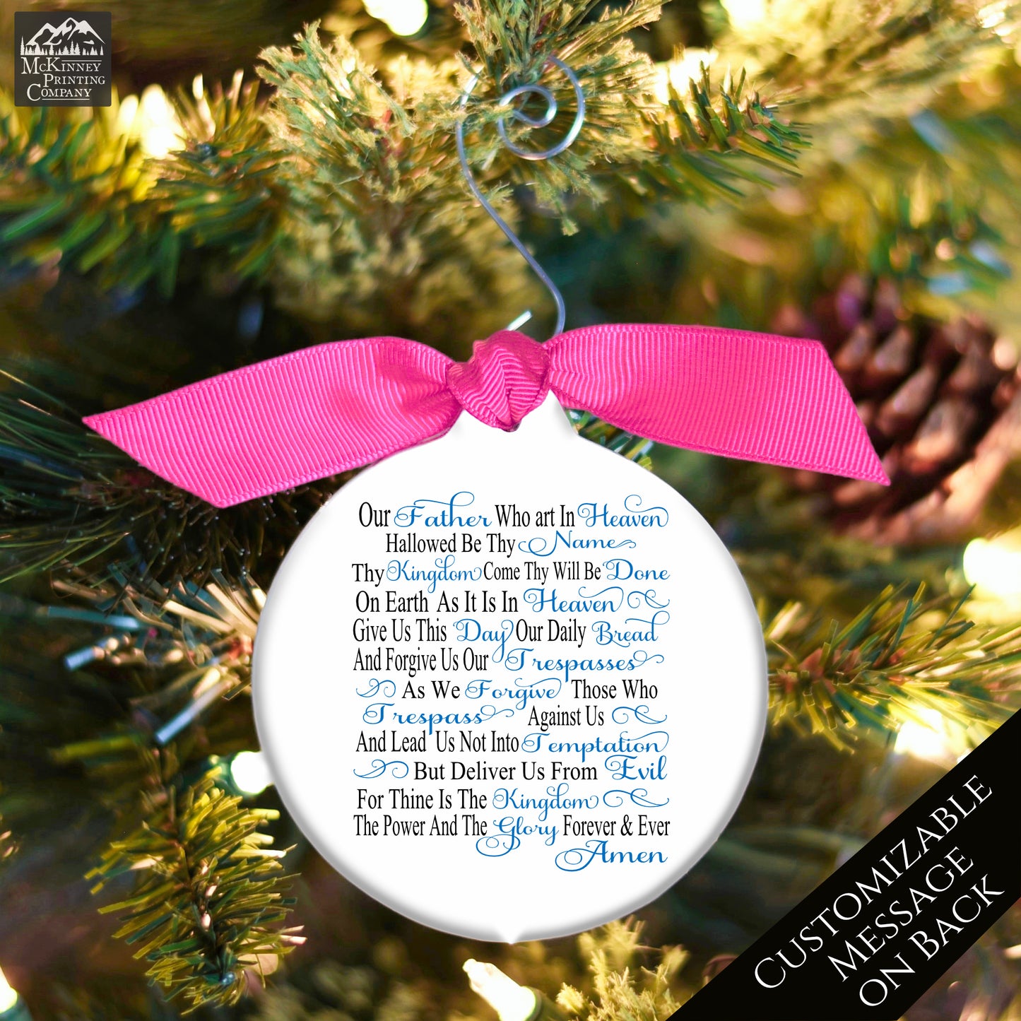 The Lord's Prayer - Christmas Ornament, Our Father, Scripture Gift