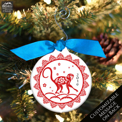 Chinese New Year - Christmas Ornament, Year of the Monkey, Zodiac