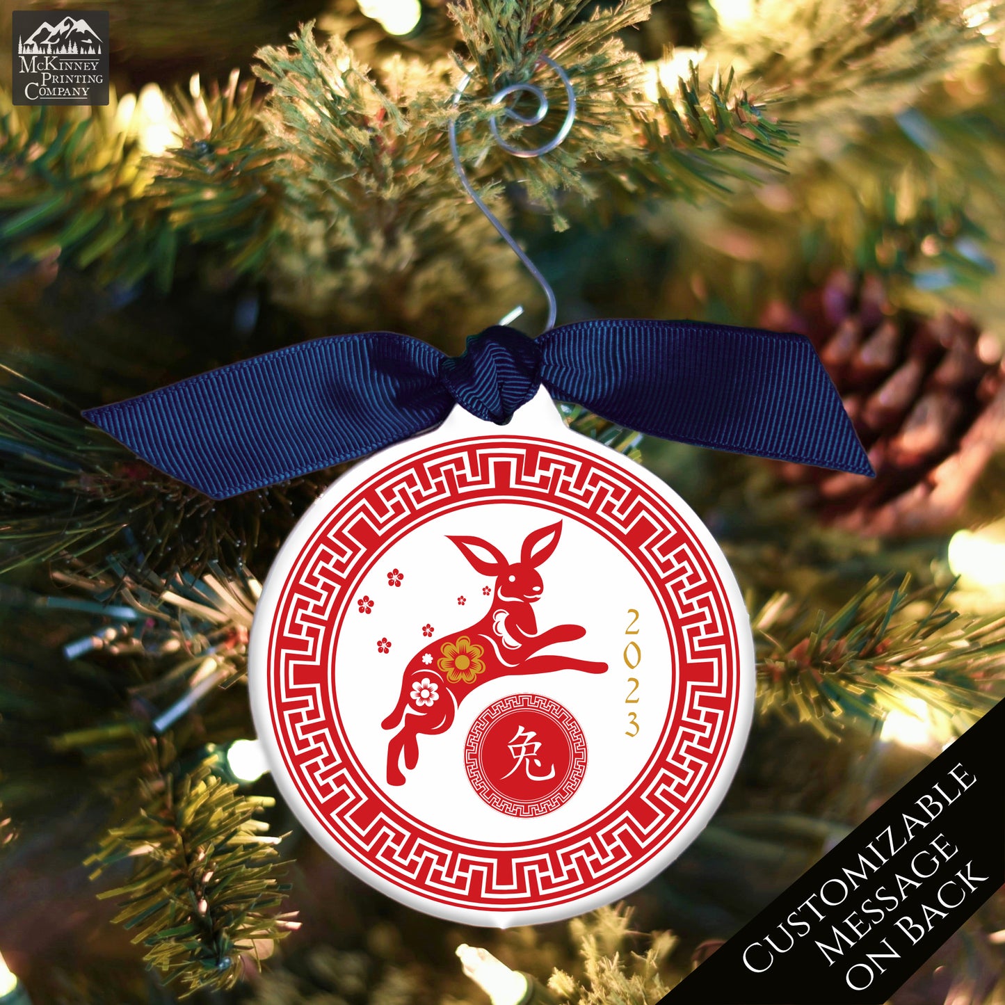 Chinese New Year - Christmas Ornament, Year of the Rabbit, Zodiac