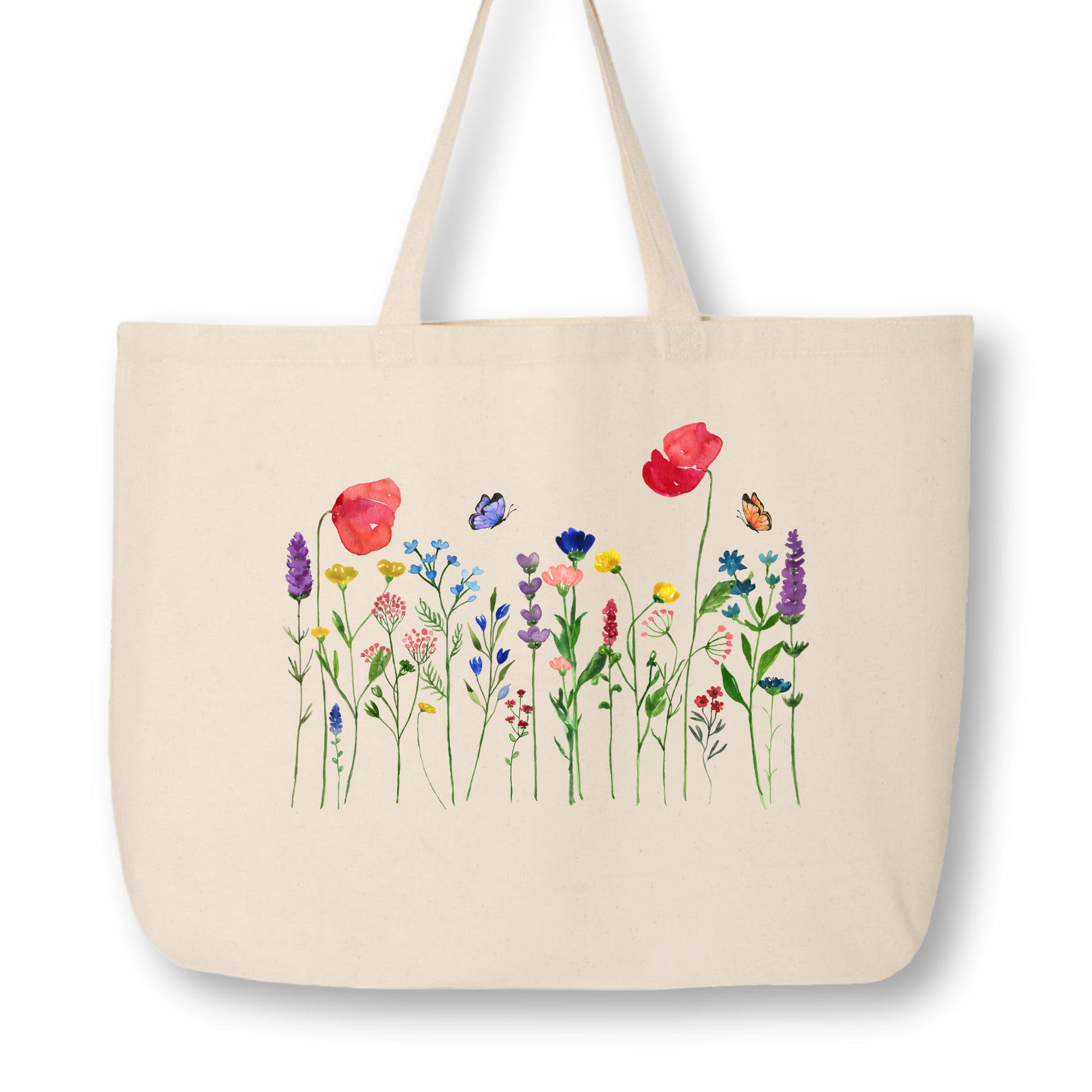 Floral Canvas Tote Bag